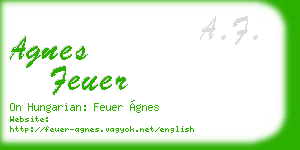 agnes feuer business card